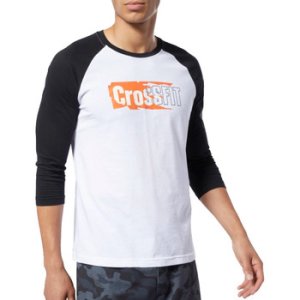 T-Shirt Lange Mouw Reebok Sport CrossFit Sticker Rip Raglan Tee EC1488
