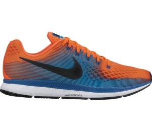 Nike - Air Zoom Pegasus 34 Heren ren schoen (blauw/oranje) - EU 41 - US 8