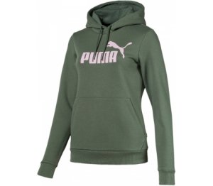 Puma - Ess Logo Dames Trainingshoodie (khaki/rosa) - M
