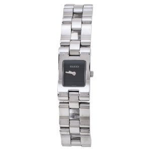 Gucci Black Stainless Steel 2305L Women's Wristwatch 17 MM