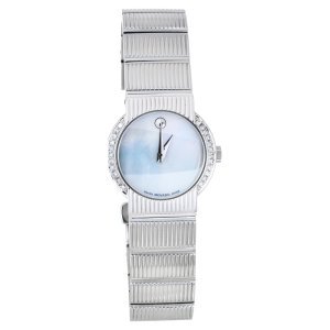 Movado Mother Of Pearl Stainless Steel Diamond Concerto 84.G4.1842 Women's Wristwatch 26 mm