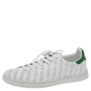 Vetements White Perforated Leather Low Top Sneakers Size 41