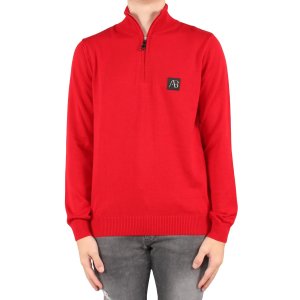 AB Lifestyle Half zip tricot weater rood