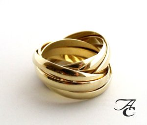 Atelier Christian Gouden duimring van 8 ringen geel goud