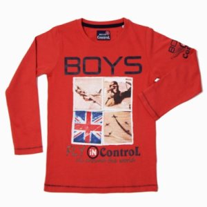 Boys in Control 502b oranje shirt rood
