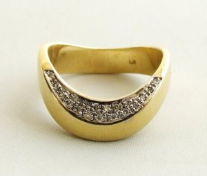 Casio Ocn ring met diamant geel goud