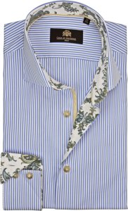 Circle of Gentlemen Overhemd bodey streep print contrast slim fit