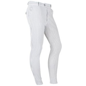 Ferlucci heren pantalon model paulo stretch beige gestreept blauw