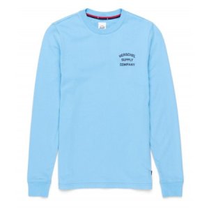 Herschel Shirt supply co. women's long sleeve tee stack logo alaskan blue peacoat-xs