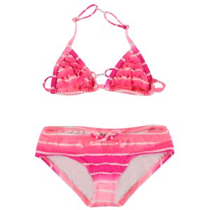 Just Beach Roze / pink bikini paris multi stripe