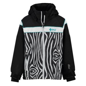 Kilpi /witte meisjes ski jas delis met 10.000mm waterkolom zwart