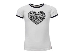 Looxs Revolution Shirt korte mouw hart off-white ecru