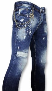 Mario Morato Skinny jeans heren blauw