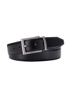 Michaelis Black leather belt -
