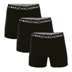 Muchachomalo 3-pack boys short solid/solid/solid zwart