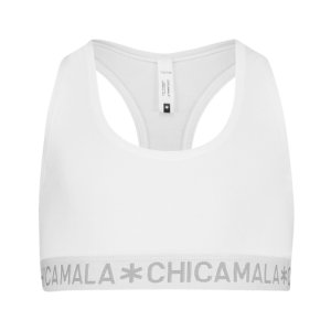 Muchachomalo Girls racer back solid wit