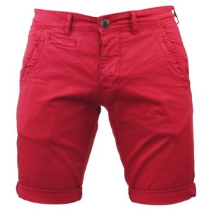 Paname Brothers Heren short bahamas slim fit rood