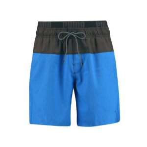 Puma Swim men logo medium length swim shorts 1p blue/gr 100000075-006 blauw