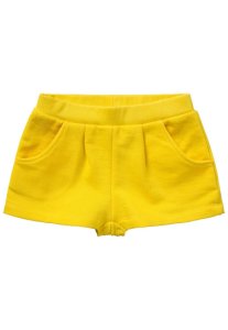 Room Seven  Meisjes katoenen sweat korte broek shorts harian- geel