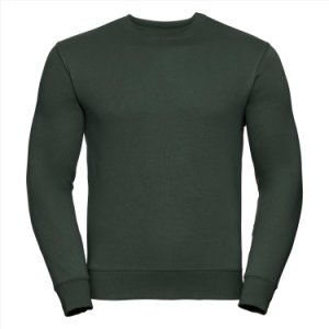 Russell Athletic Heren sweatshirt donker ronde hals regular fit groen
