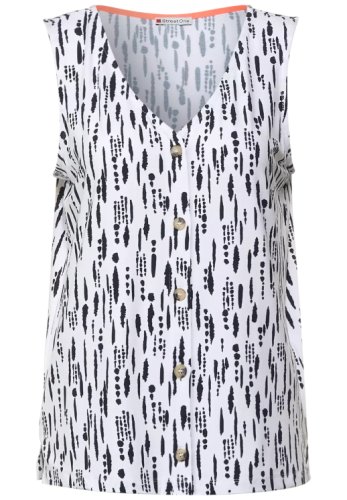 Street One a317997 printed top w.button panel