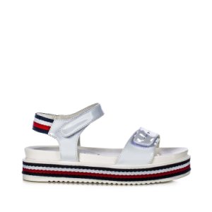 Tommy Hilfiger Platform velcro meisjes sandaal 30650 white wit