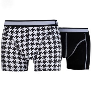 Zaccini 2-pack boxershorts trendy design uni - zwart