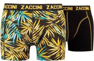 Zaccini 2-pack boxershorts trendy design zwart geel