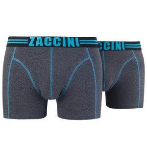 Zaccini 2-pack boxershorts - turquoise grijs