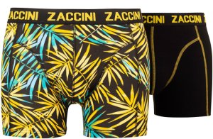 Zaccini 2pack boxershorts trendy design zwart geel