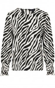 Zebra Blouse Zwart Wit