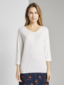 TOM TAILOR 3/4-mouwen shirt, Whisper White, XL