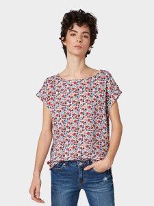 Tom Tailor Denim blouse met motief , flower print off white, s