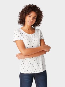 TOM TAILOR T-shirt met motief, white triangle design, XL