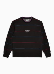 Black Circa Stripe Sweatshirt