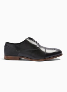 Black Leather Ollie Oxford Shoes