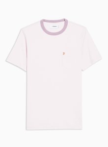 FARAH Pink Pocket 'Groove' T-Shirt*