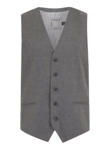 Grey Skinny Fit Smart Waistcoat
