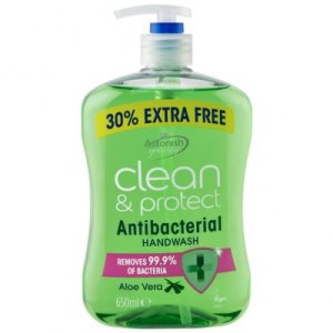 Astonish Clean &amp; Protect Antibacterial Handwash Aloe Vera 650 ml