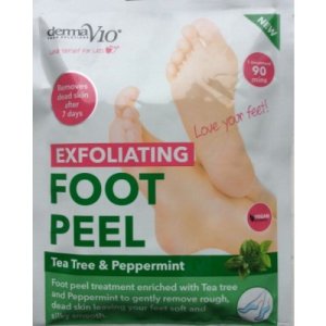 DermaV10 Exfoliating Foot Peel Tea Tree &amp; Peppermint 1 par
