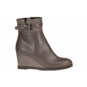 Andrea Catini Taupe Short Boot Wedge Heel