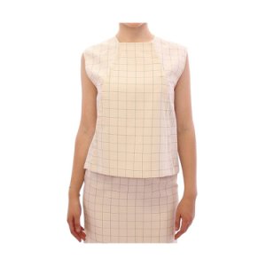 Andrea Incontri - Cotton checkered shirt top