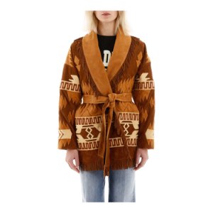 Alanui - Embroidered suede jacket