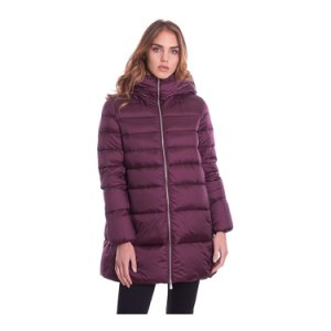 Long Quilted Down Jacket ADD Flared With Hood