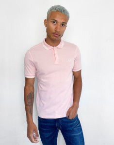 Fred Perry Twin Tipped Pikétröja Herr, Rosa