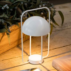 Faro Barcelona - Bärbar bordslampa jellyfish, batteri, vit