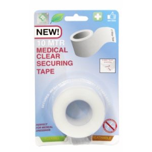 A&e - A&amp;e clear medical securing tape 10 meter