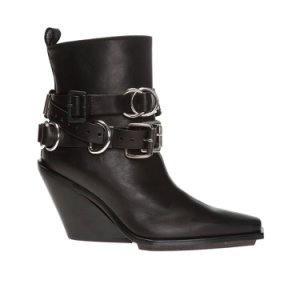 Heeled ankle boots with buckles