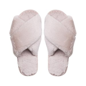 Lou faux fur slippers
