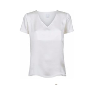 Off-White Silk T-Shirt